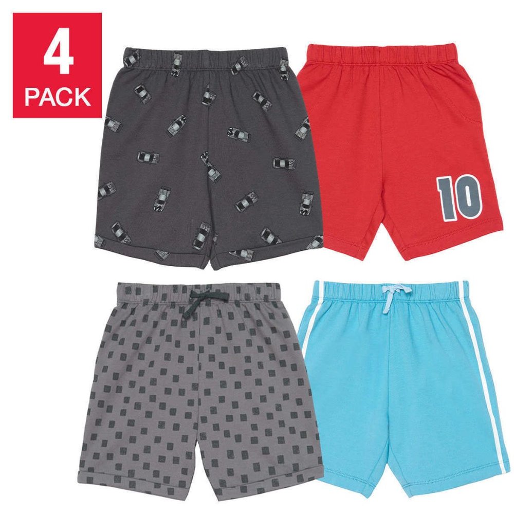 Pekkle Kids 4-pack Boys Shorts Theme Cars Size 4